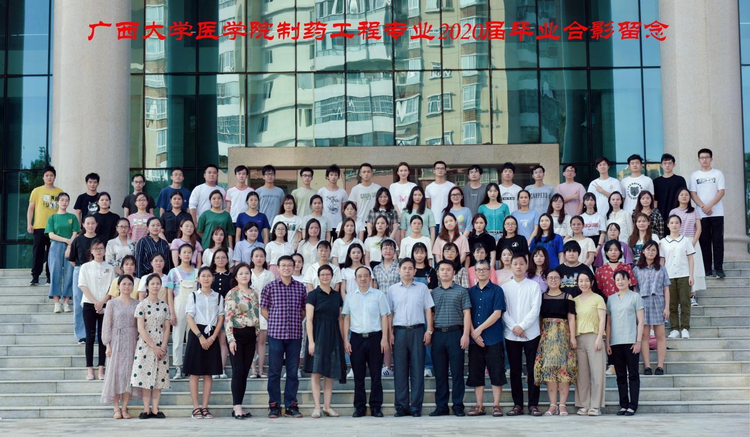 太阳成集团tyc122cc制药工程专业2020届毕业合影留念
